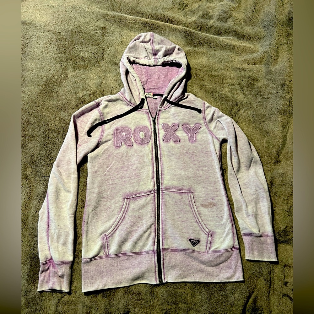 Y2K Roxy Zip-up Hoodie Medium purple